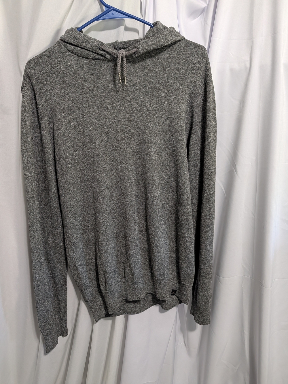 Prana Men's Heather Gray Crewneck Hooded Sweater